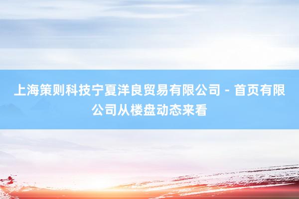 上海策则科技宁夏洋良贸易有限公司 - 首页有限公司从楼盘动态来看